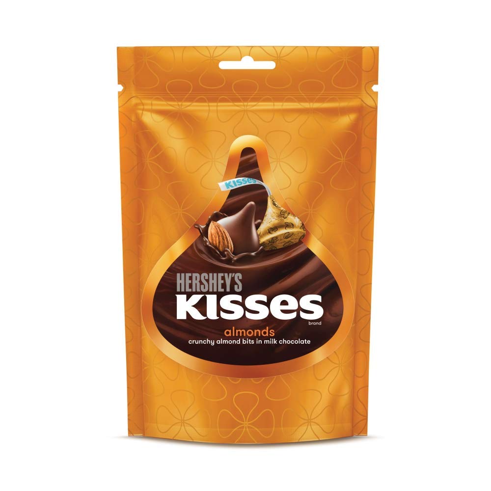 Kisses Hersheys Kisses Almonds Chocolate Pouch 33.6 gm Pack of 6