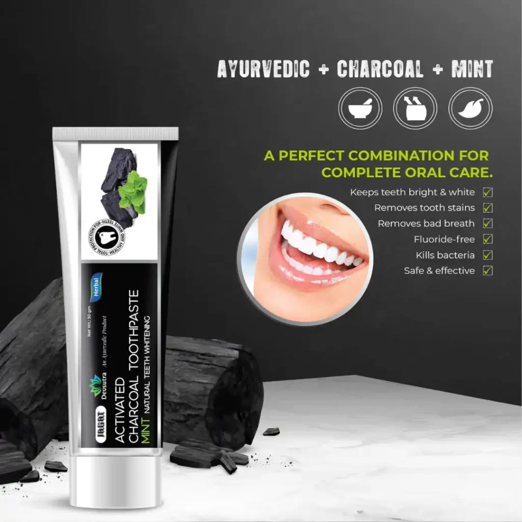 Dr. Trusted Ayurvedic HERBAL Activated Charcoal Toothpaste